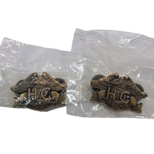 Vintage Harley Davidson HOG Eagle Pins 1983 Founding Year Set of 2